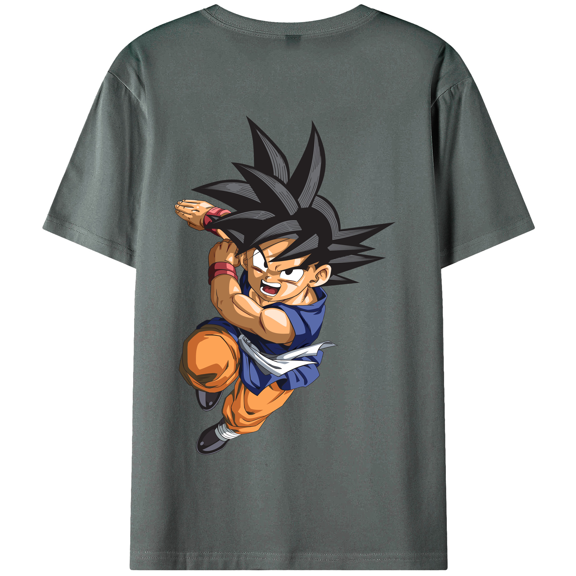 （画像用） ドラゴンボール 孫悟空（そん ごくう）Son Goku カカロット DRAGON BALL Kakarotto 綿100％半袖Tシャツ（背面プリント）